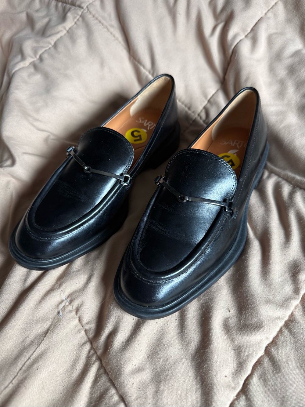 Sarto by Franco Sarto Eda Leather Bit Loafers Women’s 5 Black New